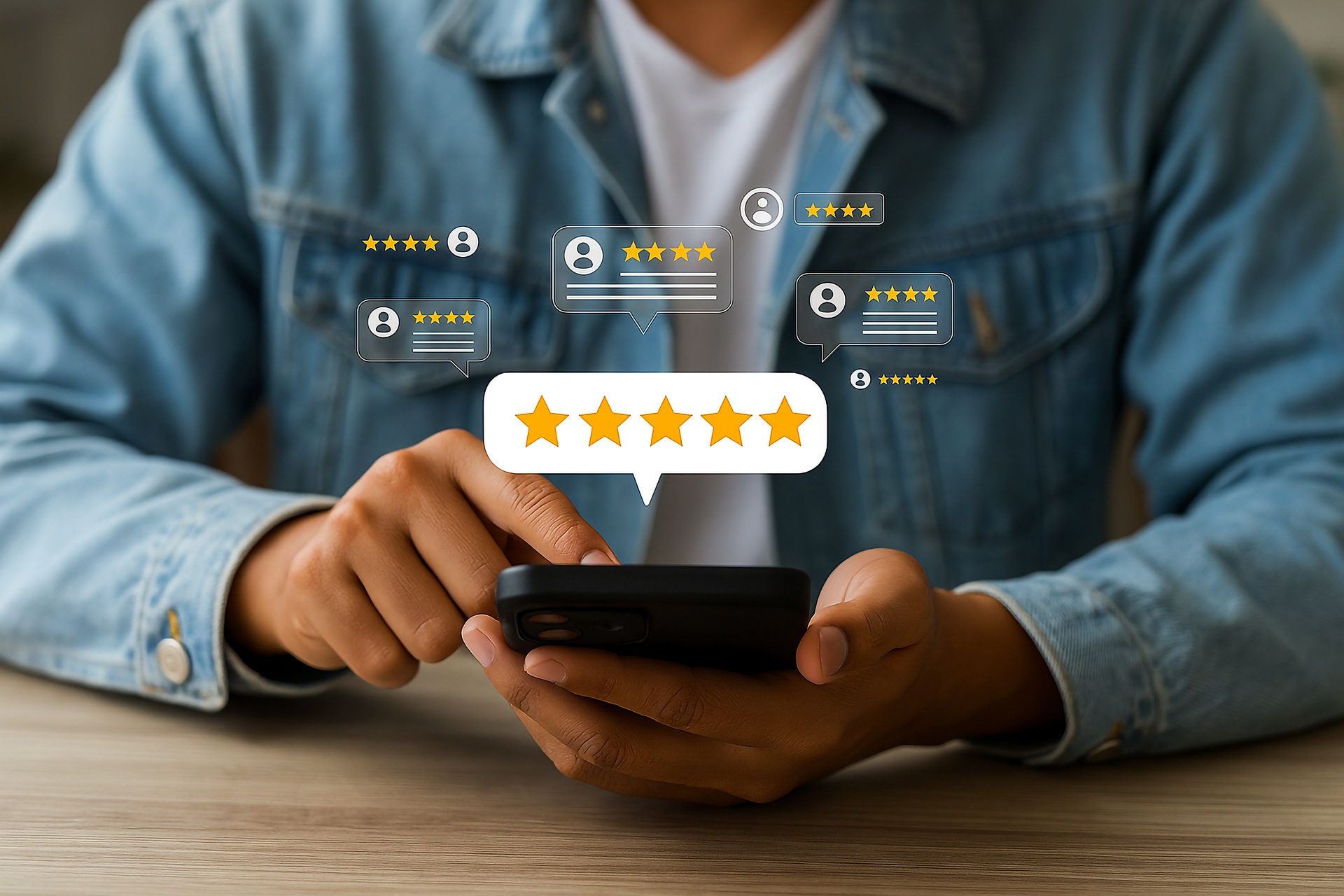 Smartphone mit Sternebewertungen und Feedback | Escort Berlin